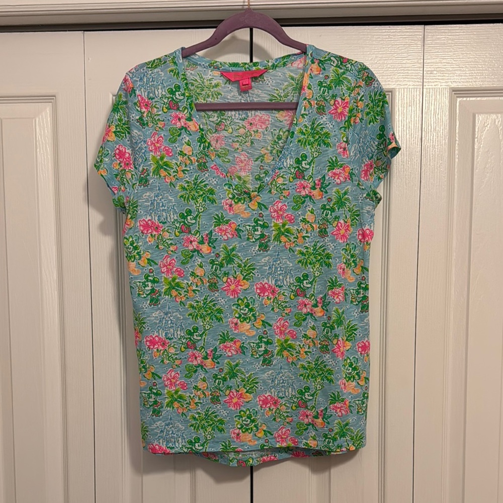 Lilly Loves Disney V-Neck Short Sleeve T-Shirt